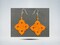 Beaded Boho Earrings in orange product 1